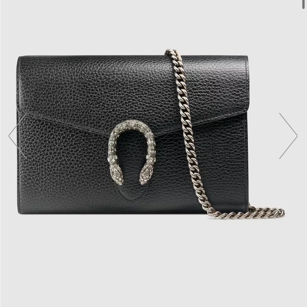 GUCCI Dionysus Mini Leather Chain Wallet AUTHENTIC